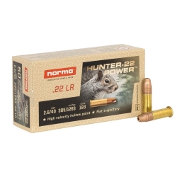 CARIC.NORMA c.22 LR HUNTER 22 POWER